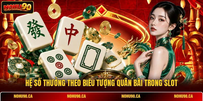 Hệ số thưởng theo biểu tượng quân bài trong slot
